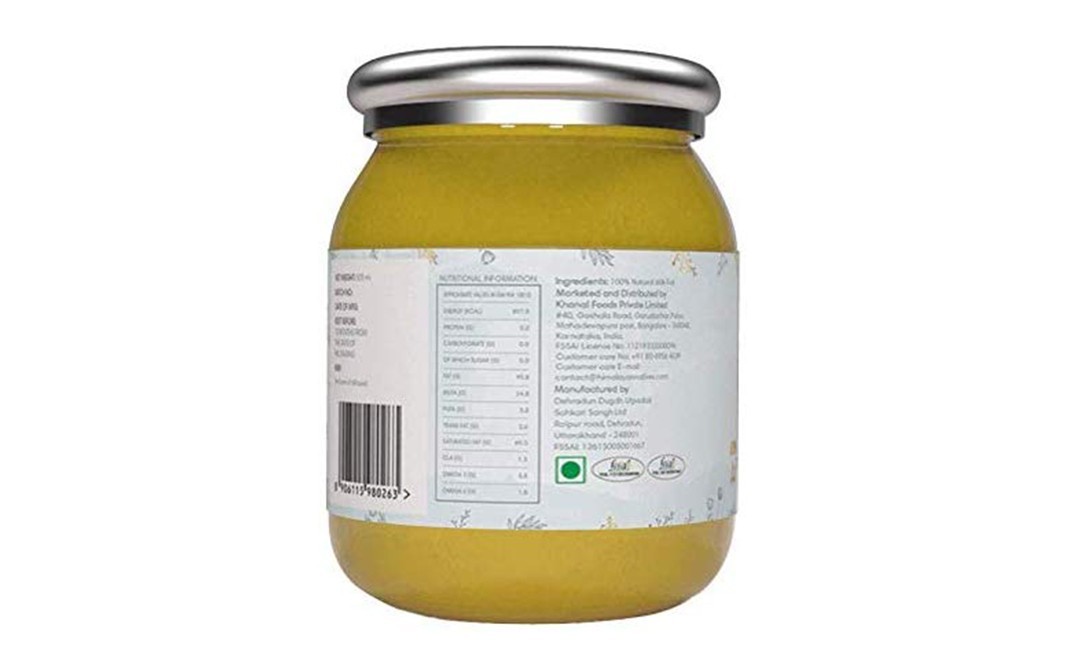 Himalayan Natives 100% Natural Himalayan A2 Badri Cow Ghee   Glass Jar  250 millilitre